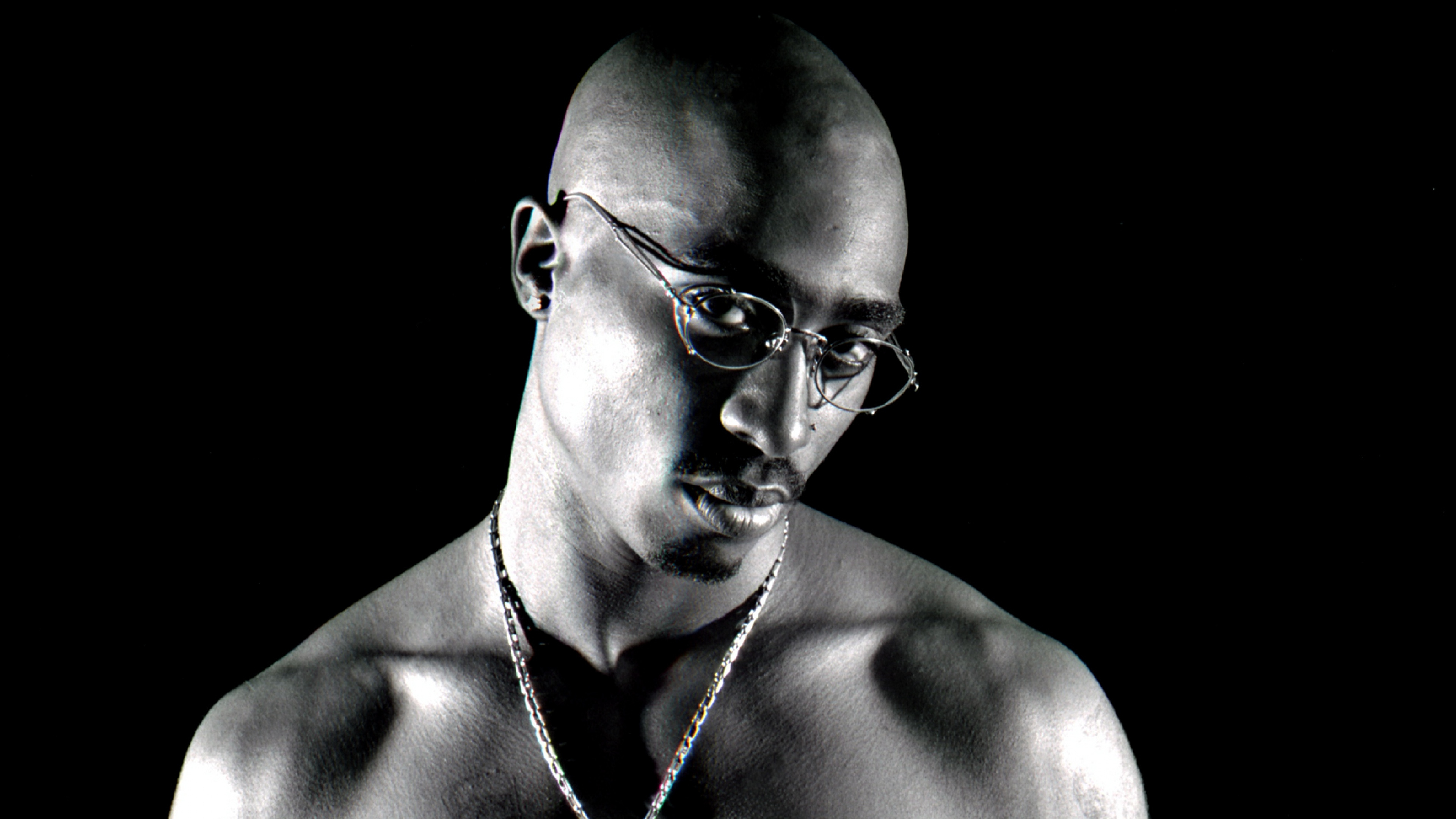 Обои хип хоп музыка, реппер, очки, черный, мышца в разрешении 3840x2160