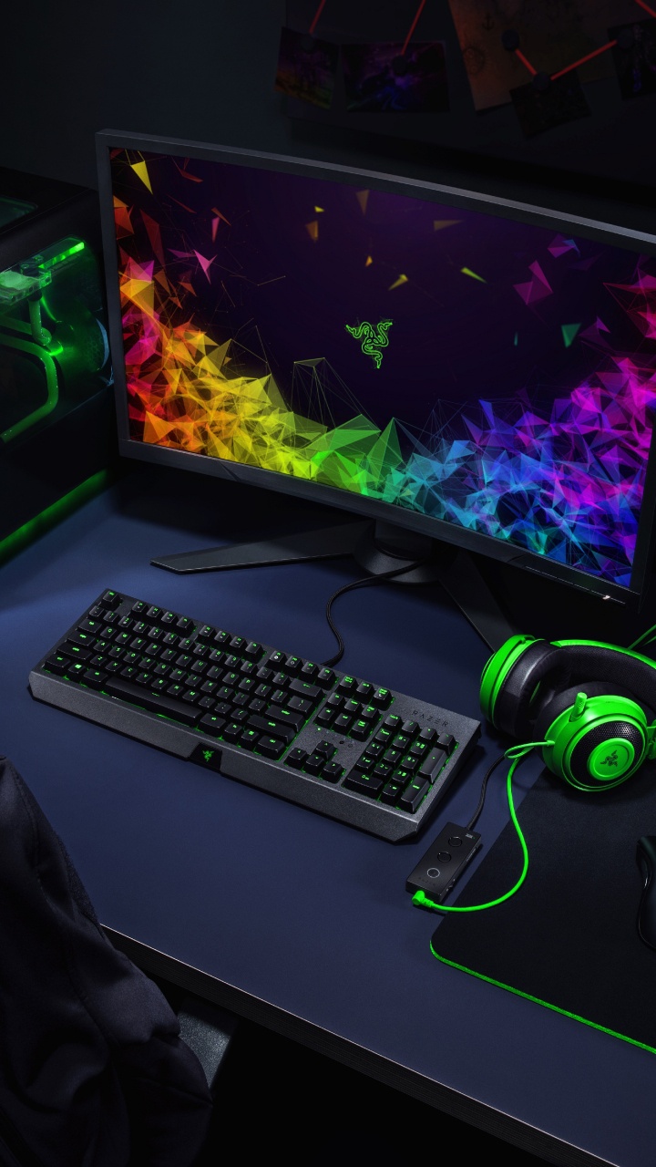 Обои графический дизайн, Компания Razer BlackWidow Предусмотрено, электронное устройство, настройка мыши Razer, компьютерная игра в разрешении 720x1280
