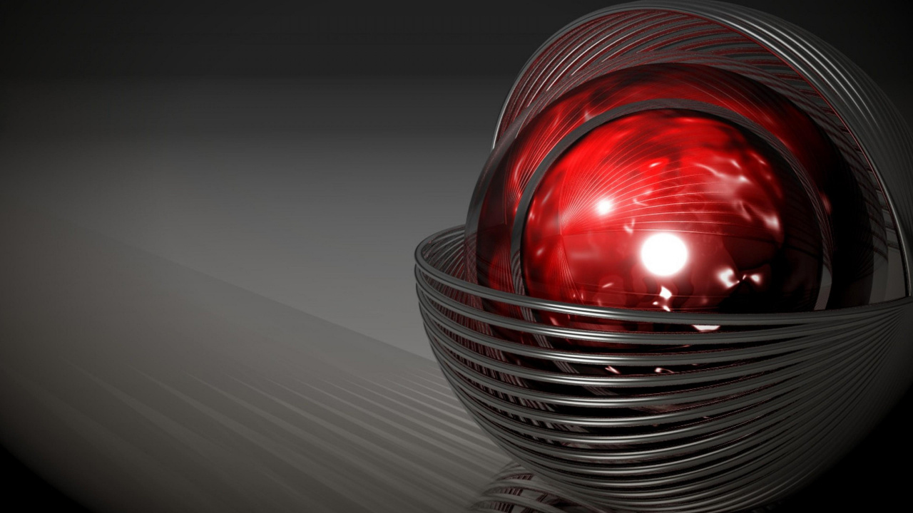 Обои красный цвет, автомобильное освещение, свет, сфера, отражение в разрешении 1280x720