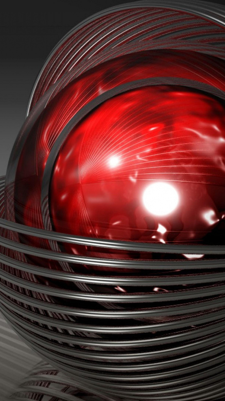 Обои красный цвет, автомобильное освещение, свет, сфера, отражение в разрешении 750x1334