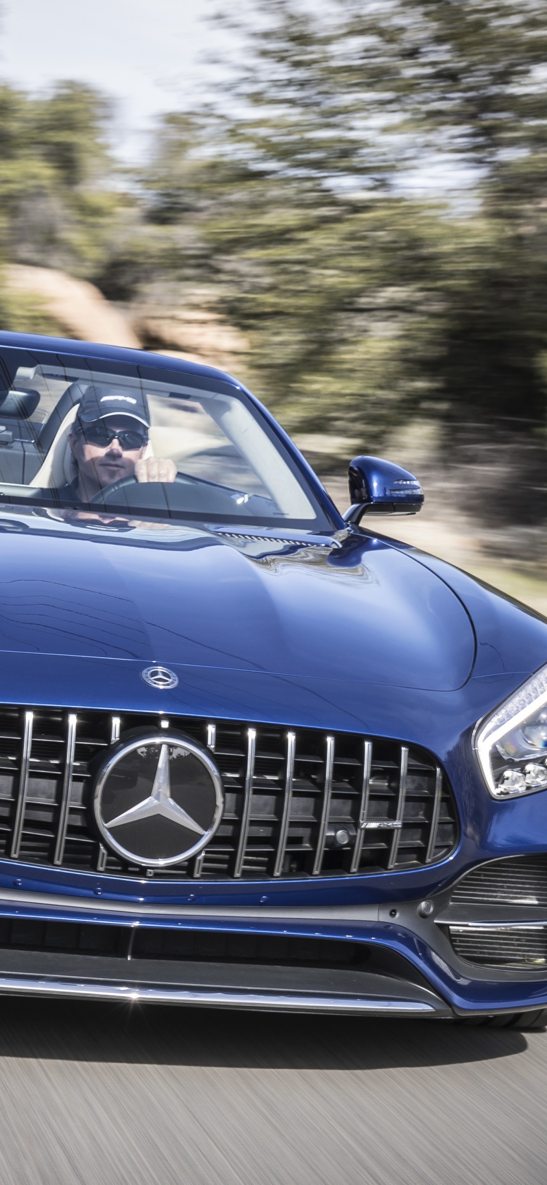 Обои авто, спорткар, родстер, Мерседес АМГ, автомобиль среднего размера в разрешении 1125x2436