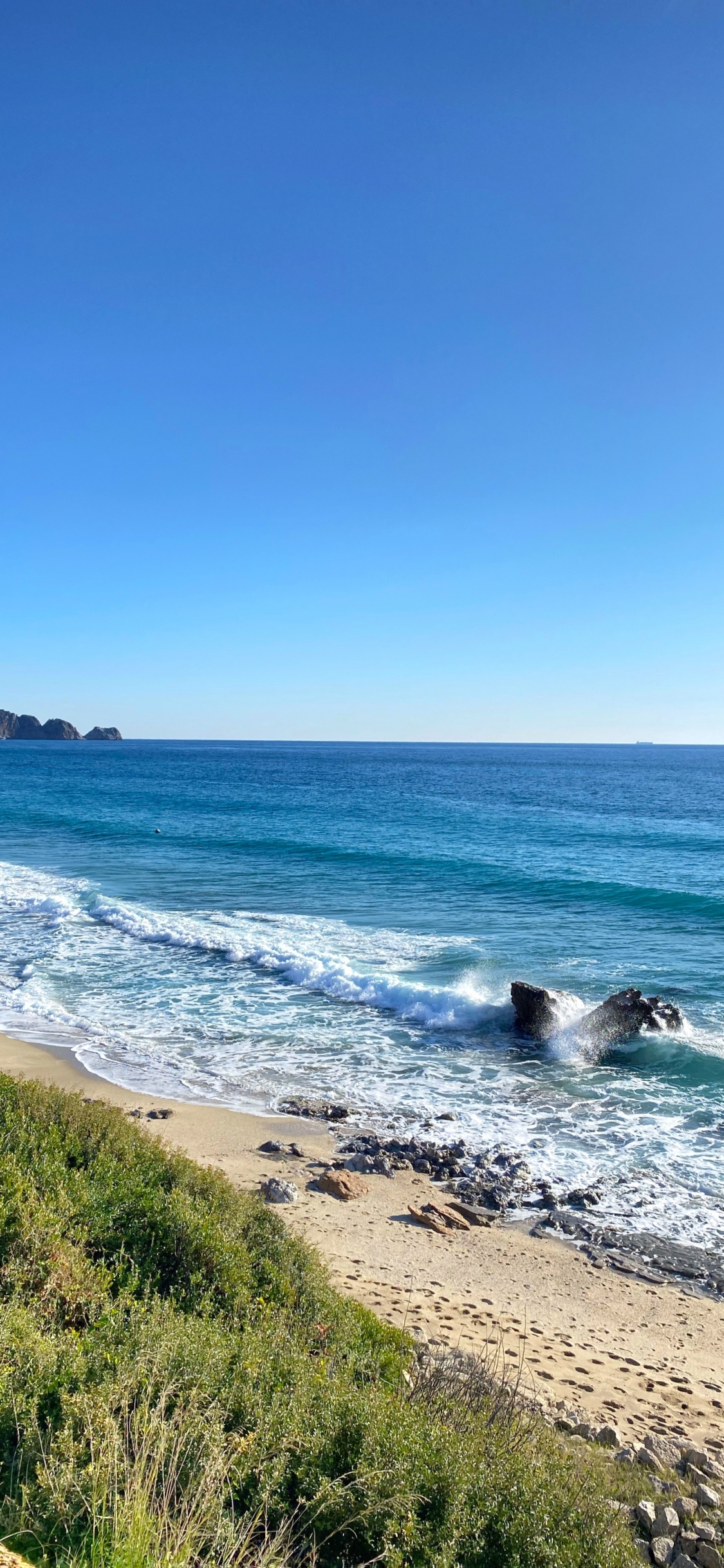 Обои Клеопатра Бич, ветровая волна, бухточка, вода, гидроресурсы в разрешении 1125x2436