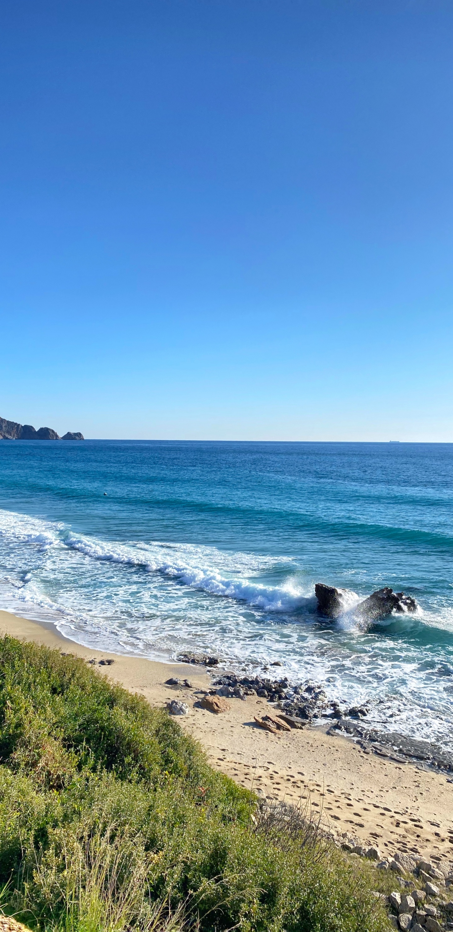 Обои Клеопатра Бич, ветровая волна, бухточка, вода, гидроресурсы в разрешении 1440x2960