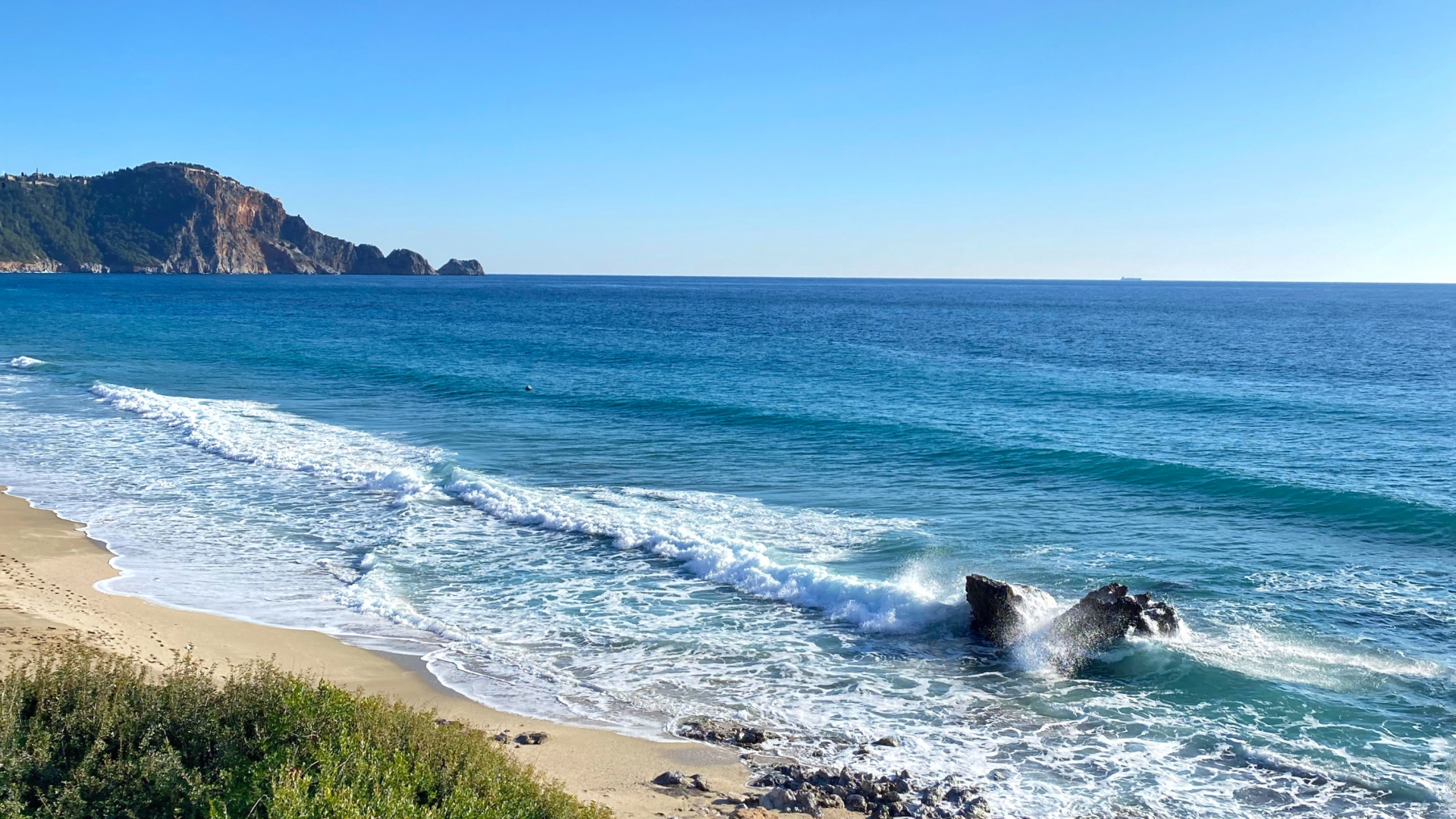 Обои Клеопатра Бич, ветровая волна, бухточка, вода, гидроресурсы в разрешении 1920x1080