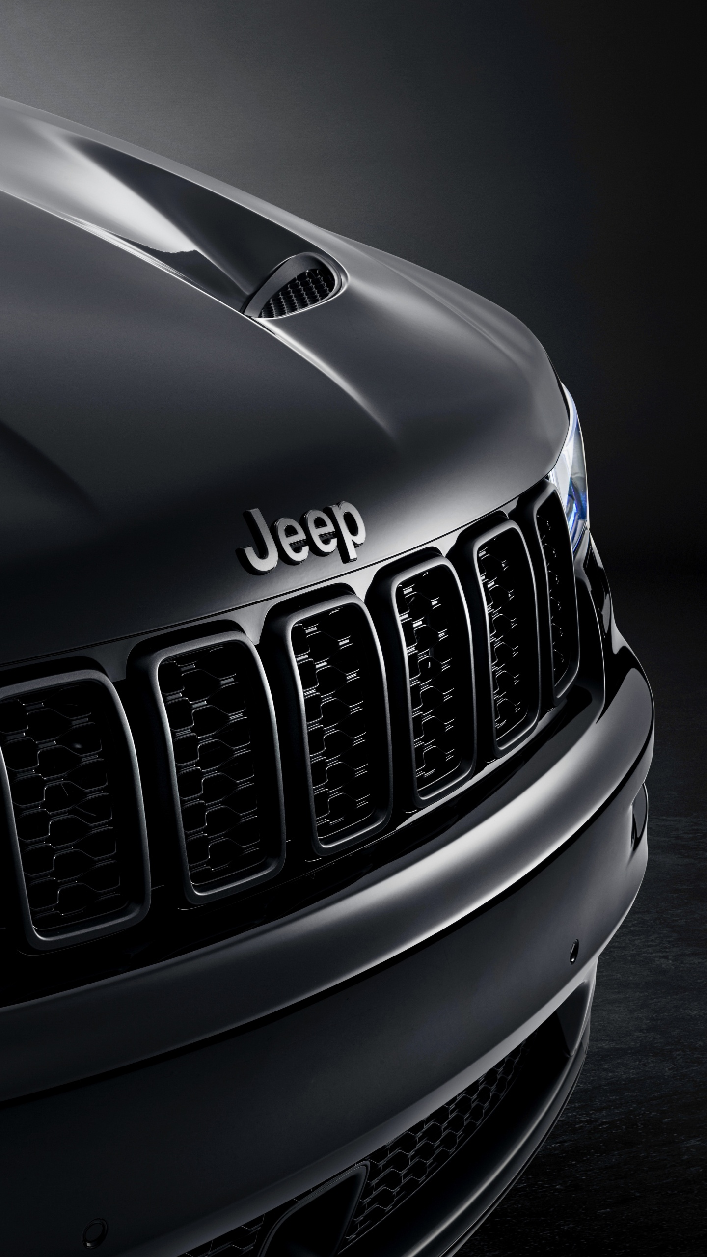 Обои Автомобильные противотуманные фары, Джип Чероки, 2019 Джип Гранд Чероки, jeep wrangler, Логотип Джип в разрешении 1440x2560