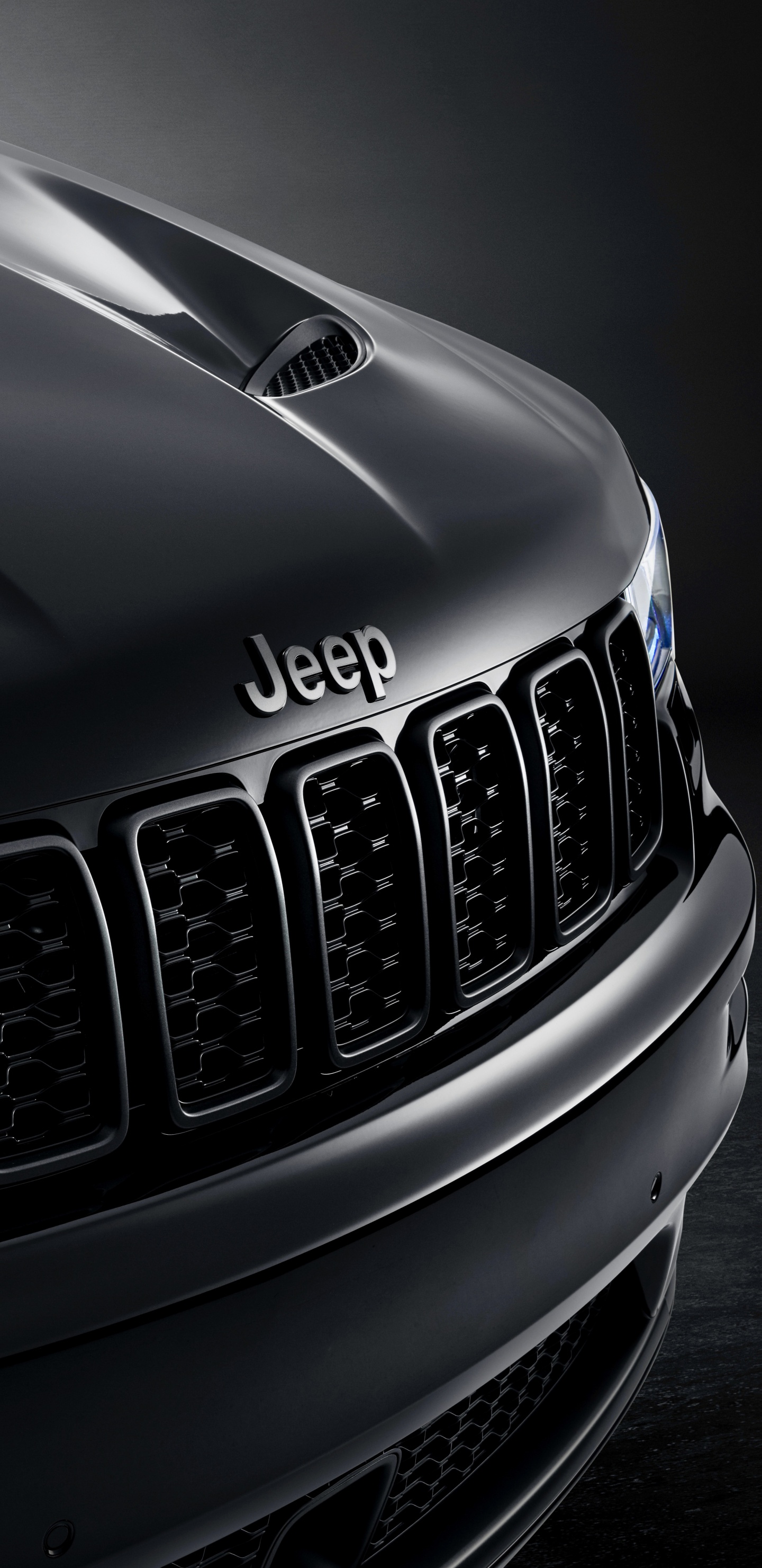 Обои Автомобильные противотуманные фары, Джип Чероки, 2019 Джип Гранд Чероки, jeep wrangler, Логотип Джип в разрешении 1440x2960