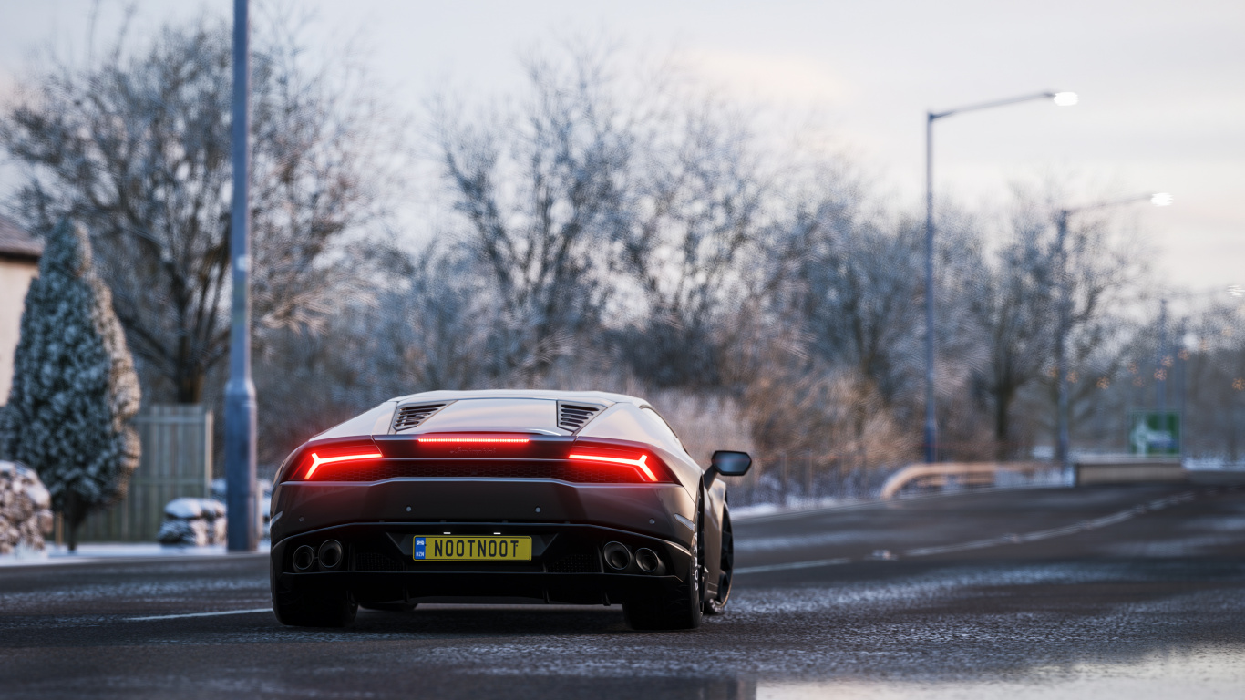 Обои Ламборджини, спорткар, авто, суперкар, горизонт форза в разрешении 1366x768