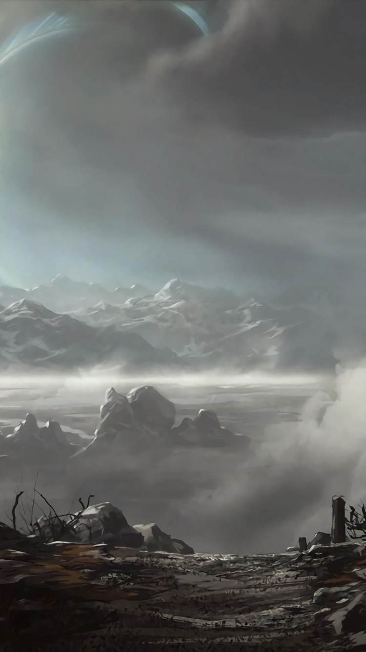 Обои хало Рич, halo 3, многопользовательская видео игра, природа, атмосфера в разрешении 750x1334