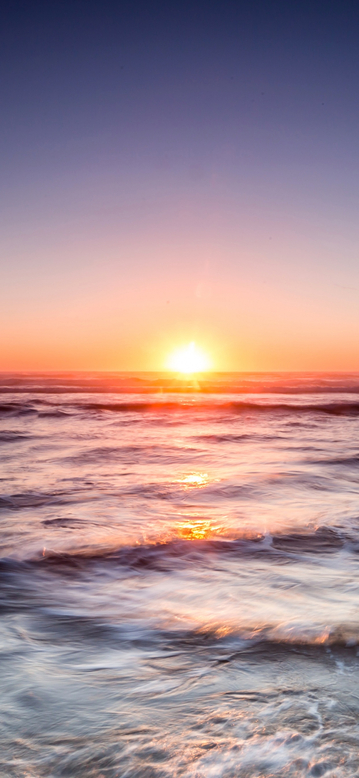 Обои океан, природа, вода, послесвечение, жидкий в разрешении 1242x2688