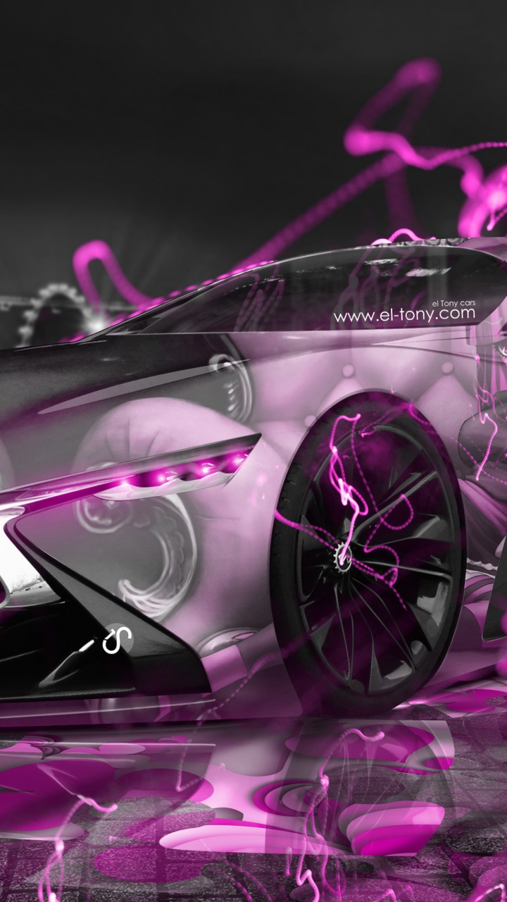 Обои авто, спорткар, пурпур, городской автомобиль, автомобиль в разрешении 720x1280