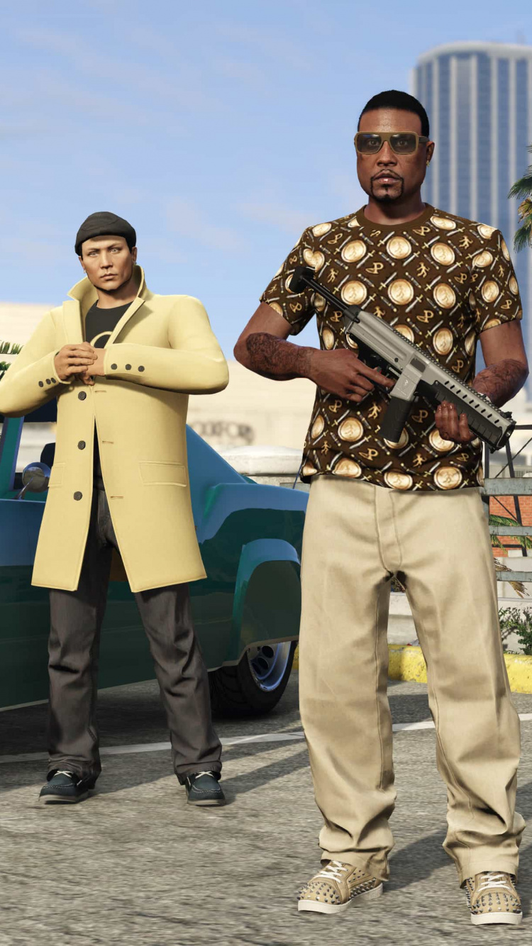 Обои grand theft auto v, grand theft auto online, Рокстар игры, модуль, авто в разрешении 750x1334