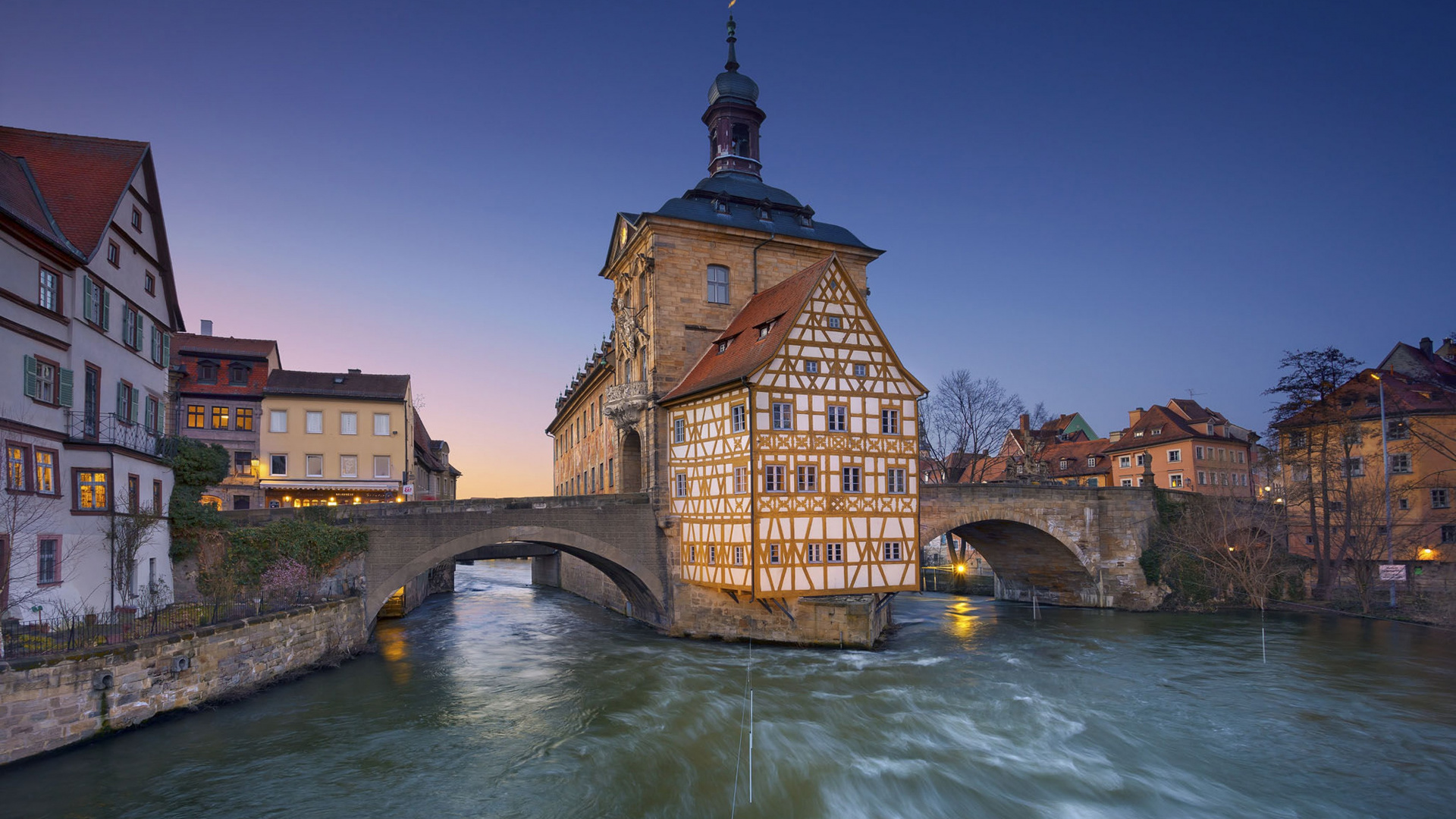 Обои Франкфурт, вода, ориентир, водный путь, реки в разрешении 1920x1080