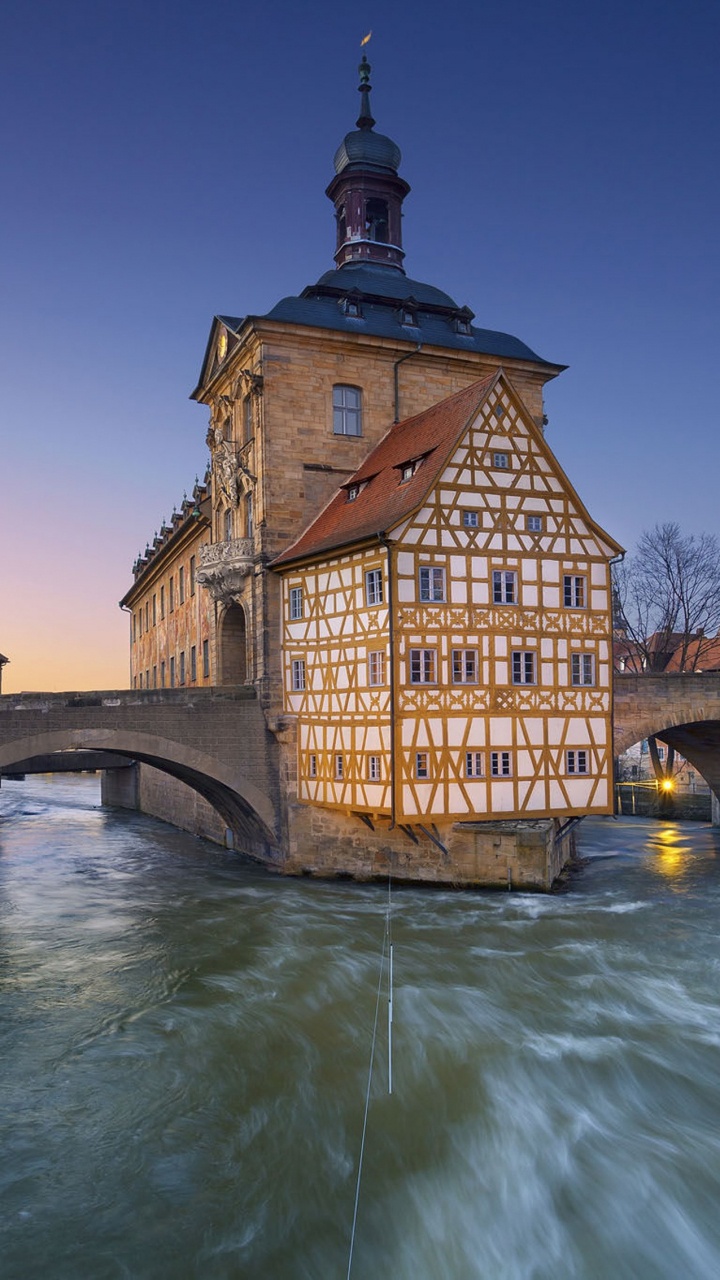 Обои Франкфурт, вода, ориентир, водный путь, реки в разрешении 720x1280