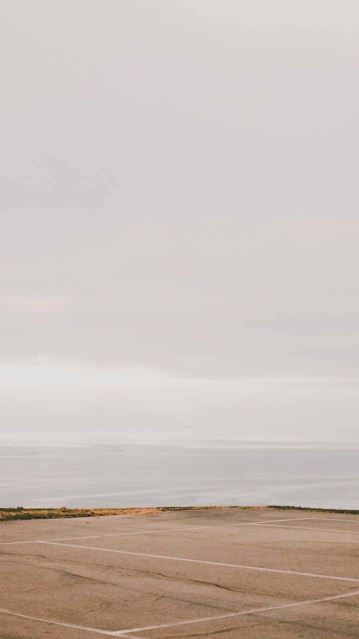 Обои пейзаж, баскетбольная площадка, дерево, спортивные объекты, уличный фонарь в разрешении 720x1280