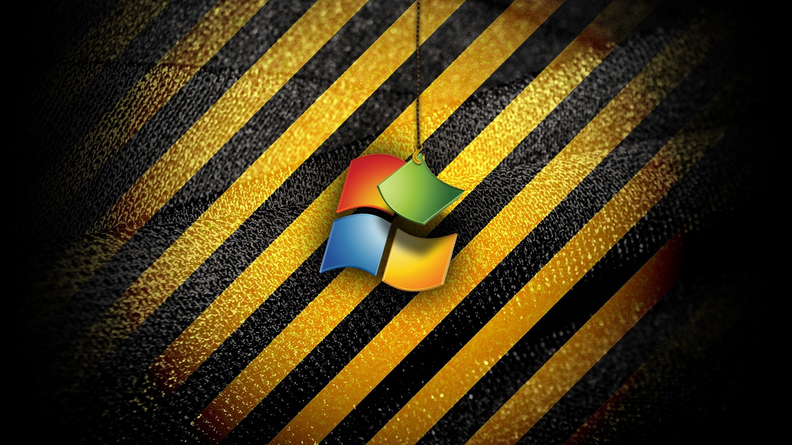 Обои microsoft windows, windows 7, windows ХР, желтый, свет в разрешении 2560x1440