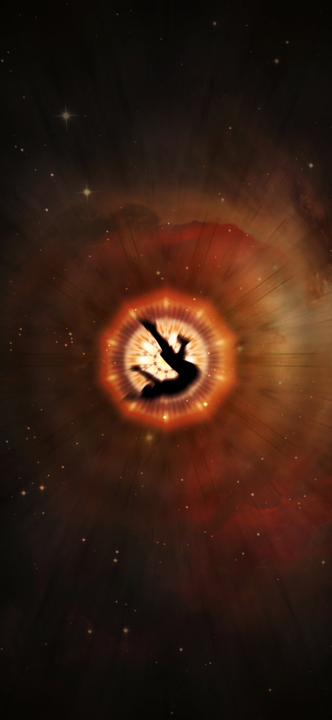 Обои атмосфера, смартфон, астрономический объект, Галактика, темнота в разрешении 1125x2436