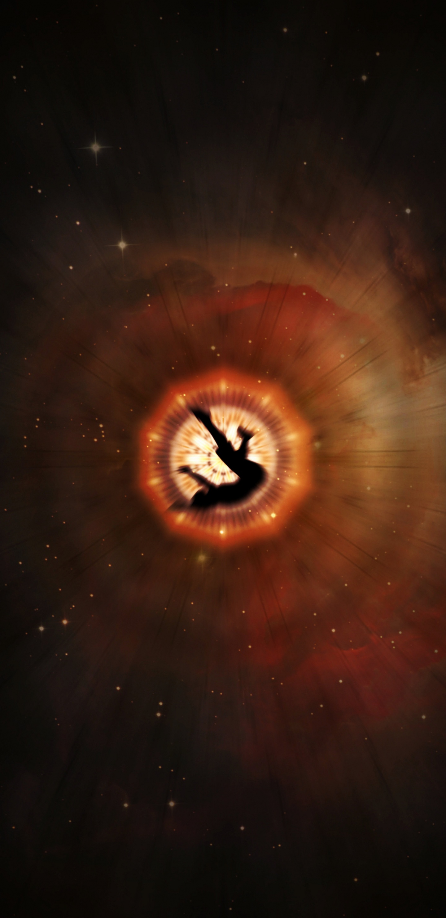 Обои атмосфера, смартфон, астрономический объект, Галактика, темнота в разрешении 1440x2960