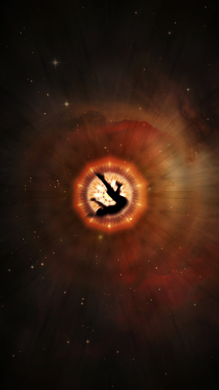 Обои атмосфера, смартфон, астрономический объект, Галактика, темнота в разрешении 750x1334