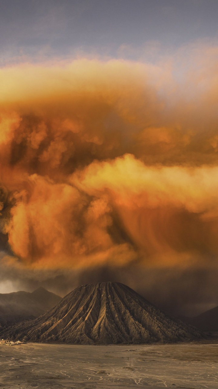 Обои национальный географический, вулкан, природа, облако, типы вулканических извержений в разрешении 720x1280