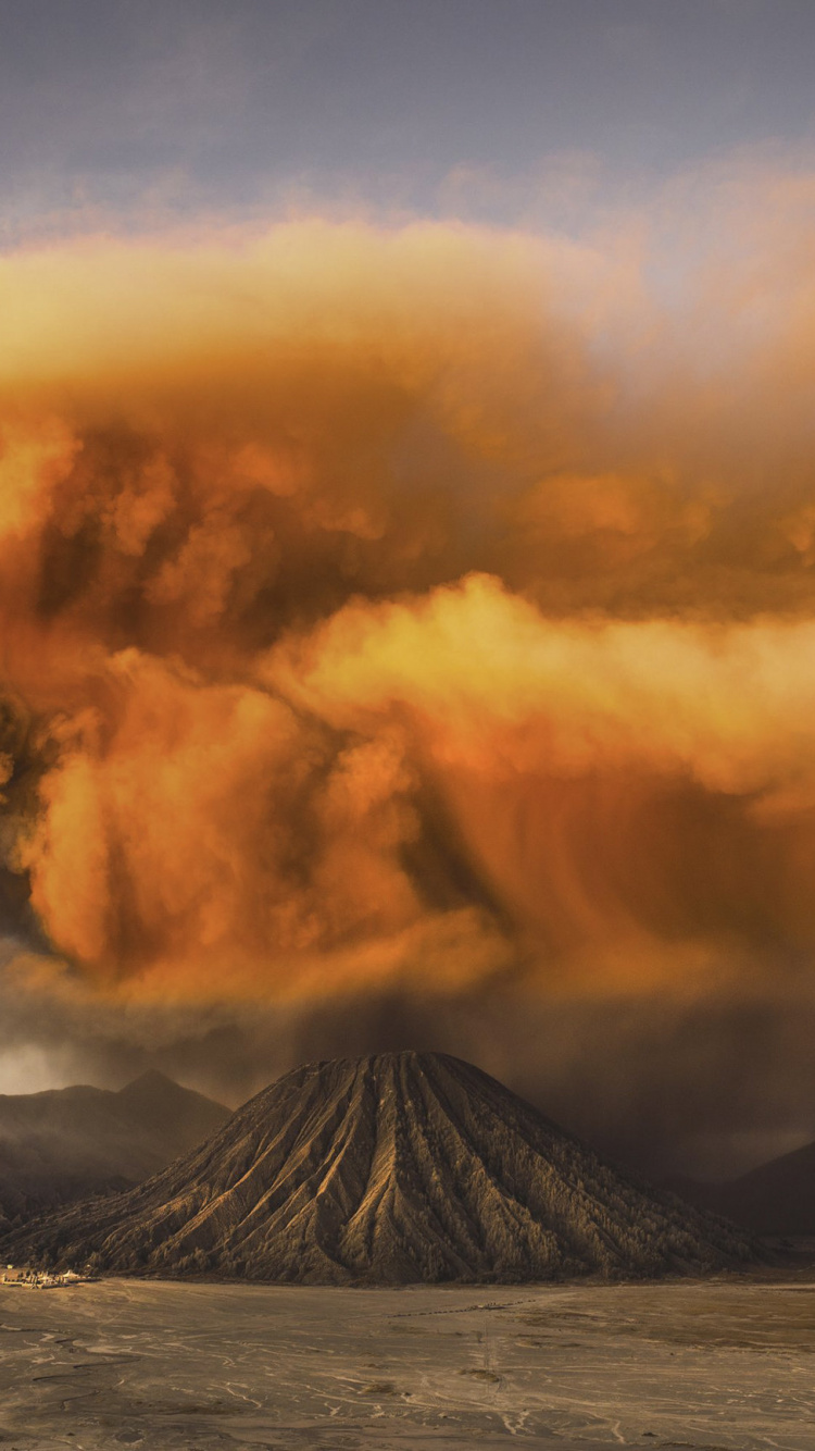 Обои национальный географический, вулкан, природа, облако, типы вулканических извержений в разрешении 750x1334