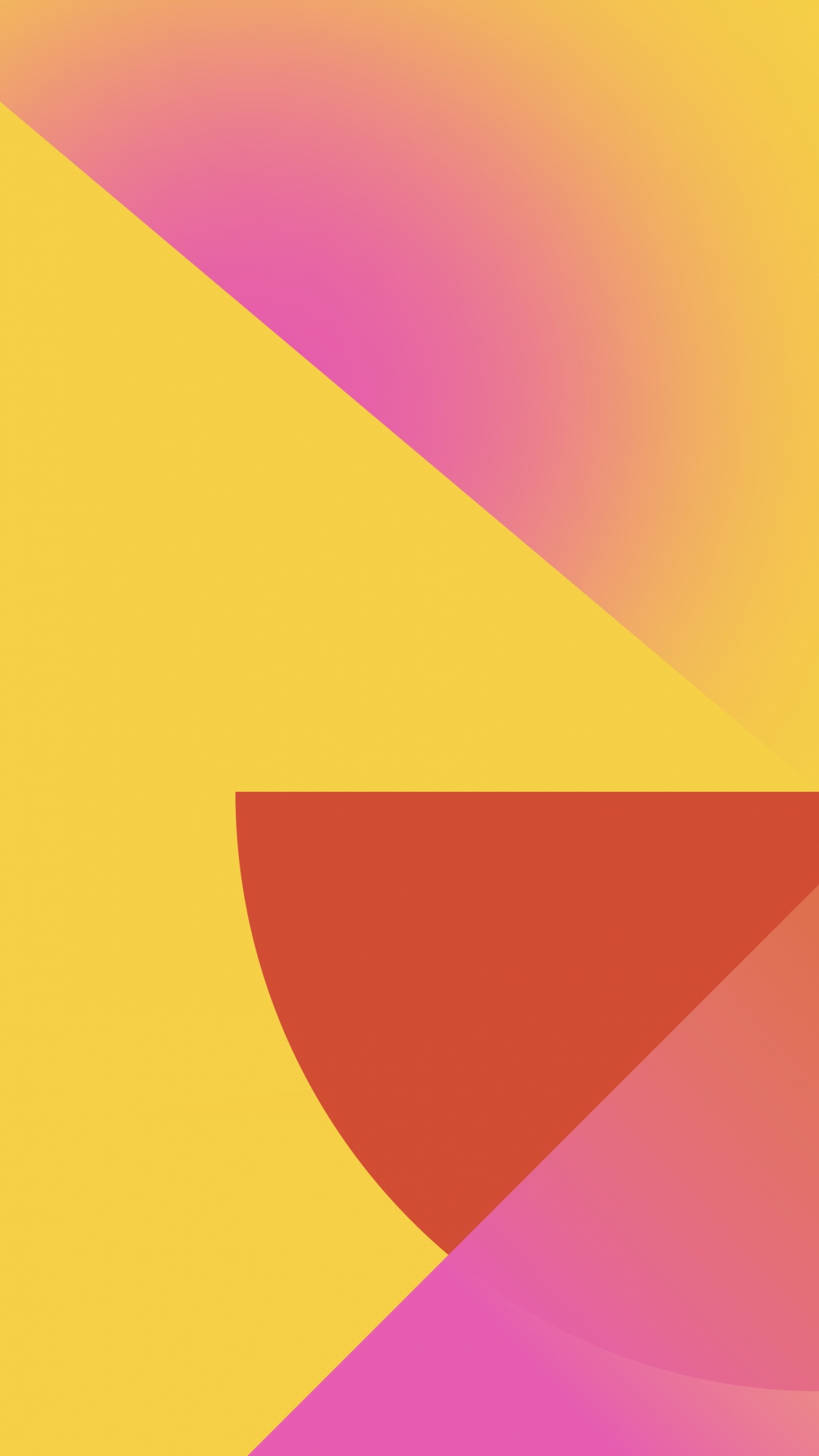 Обои Оранжевый цвет, графический дизайн, геометрия, треугольник, полутона и оттенки в разрешении 1080x1920