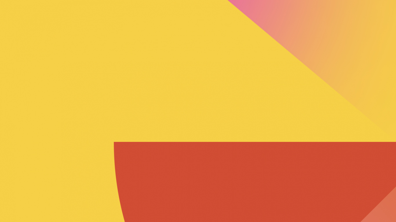 Обои Оранжевый цвет, графический дизайн, геометрия, треугольник, полутона и оттенки в разрешении 1366x768