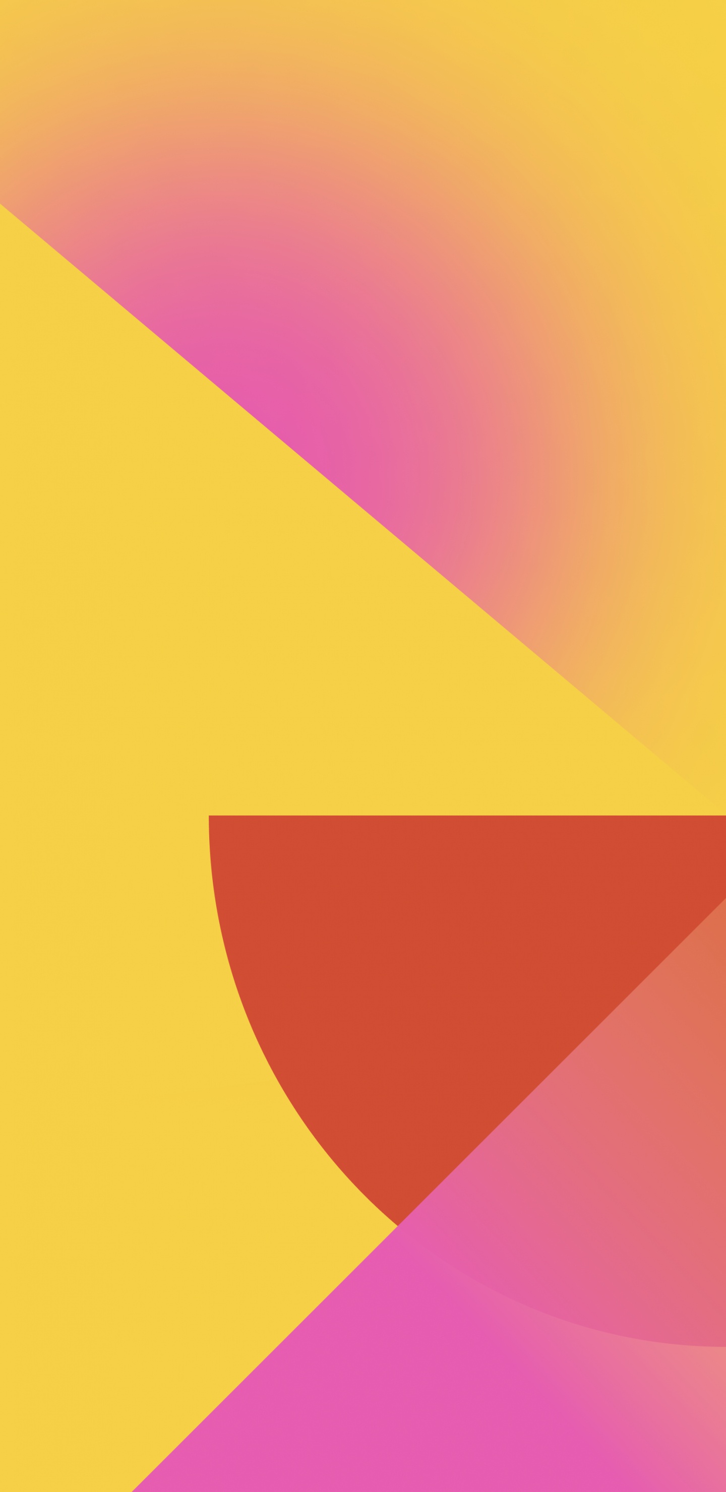 Обои Оранжевый цвет, графический дизайн, геометрия, треугольник, полутона и оттенки в разрешении 1440x2960