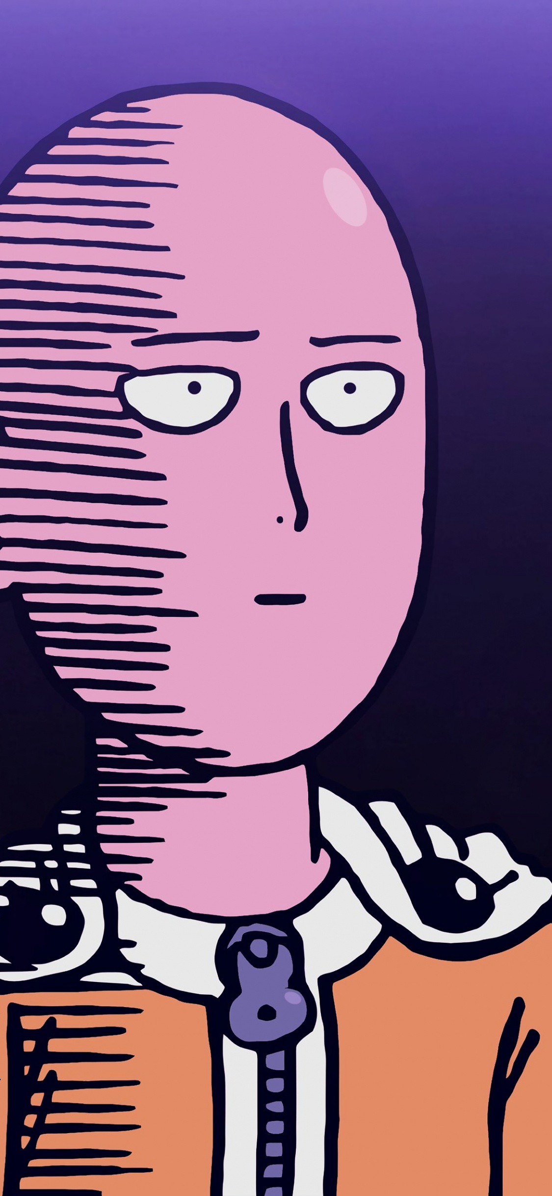 Обои один удар человек двойное проникновение, префектура Сайтама, Один Удар Человек, аниме, рукав в разрешении 1125x2436