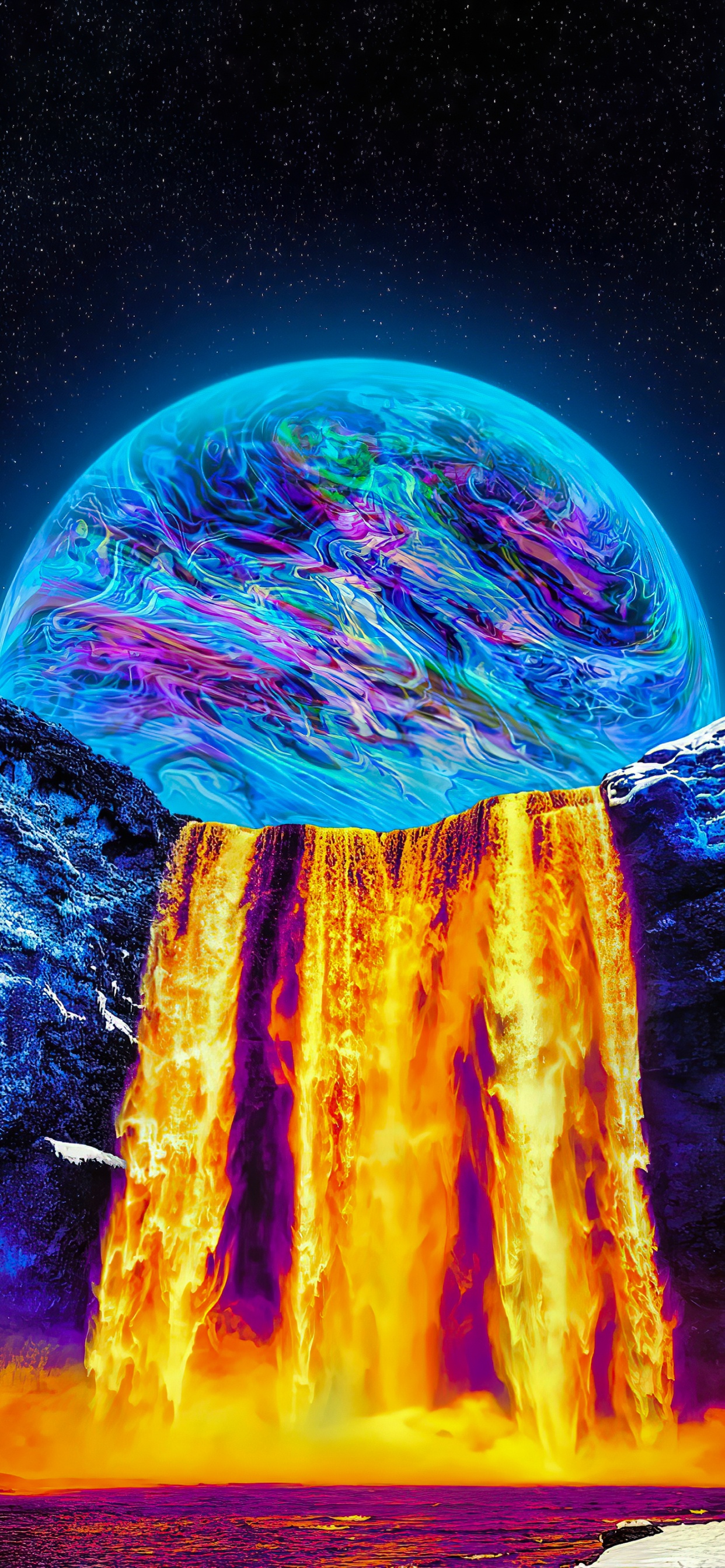 Обои атмосфера, земля, мир, лазурный, электрик в разрешении 1242x2688