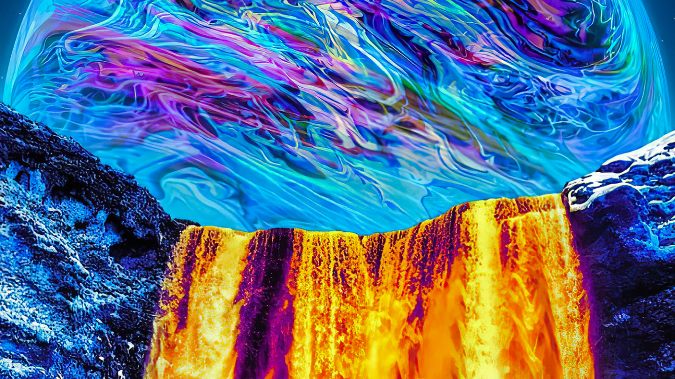 Обои атмосфера, земля, мир, лазурный, электрик в разрешении 1366x768