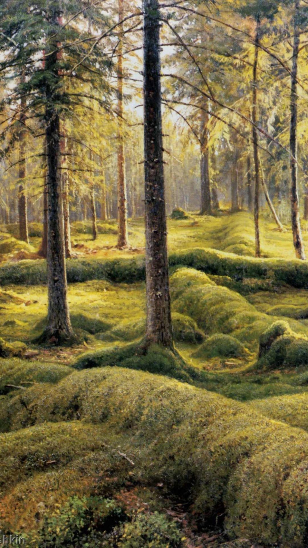 Обои арт, артист, лес, лесистая местность, природа в разрешении 1080x1920