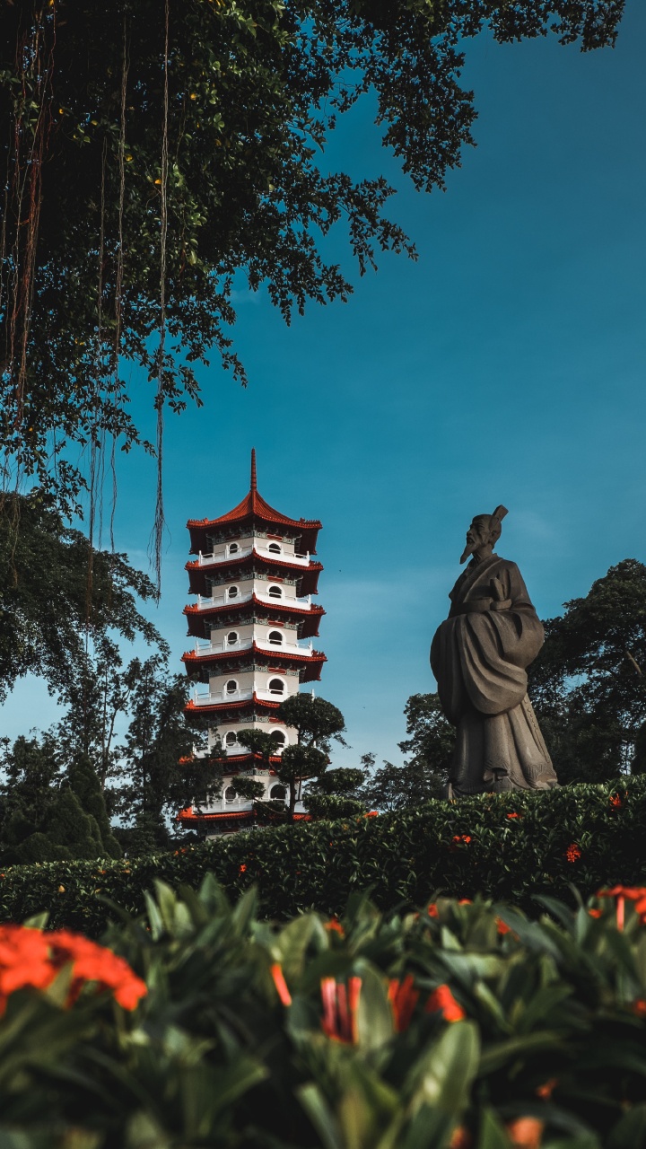 Обои памятник, Природа М, мажорель синий, ориентир, лист в разрешении 720x1280