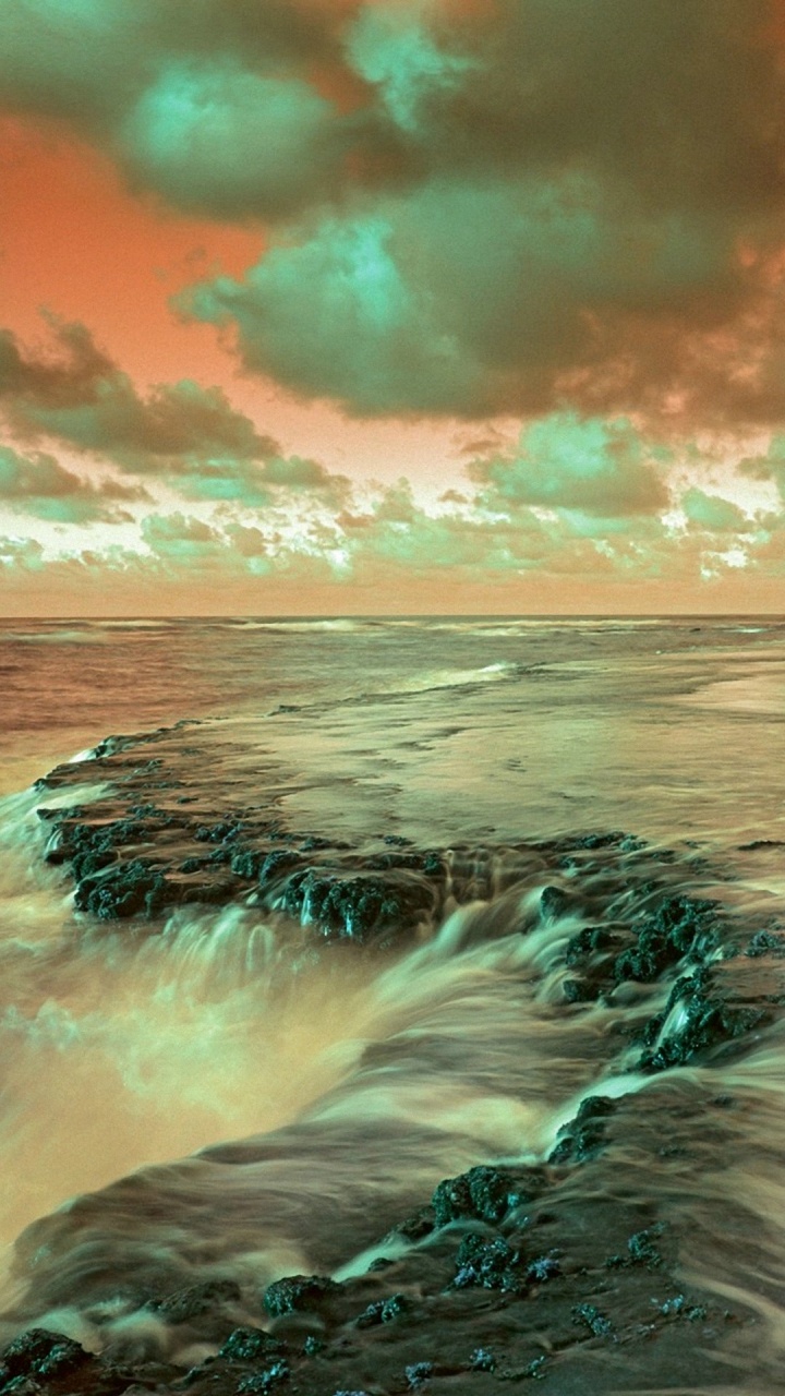 Обои windows 7, microsoft windows, природа, море, волна в разрешении 720x1280