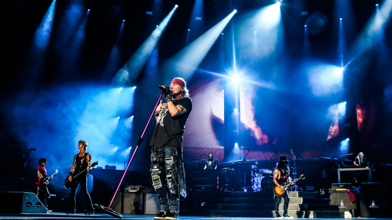 Обои этап, рокконцерт, Not in This Lifetime Tour, Guns N Roses, концерт в разрешении 1280x720