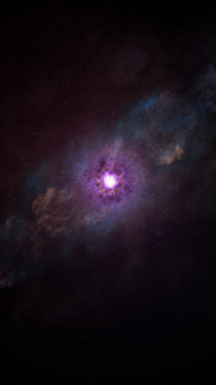 Обои атмосфера, Астрономия, туманность, темнота, свет в разрешении 750x1334