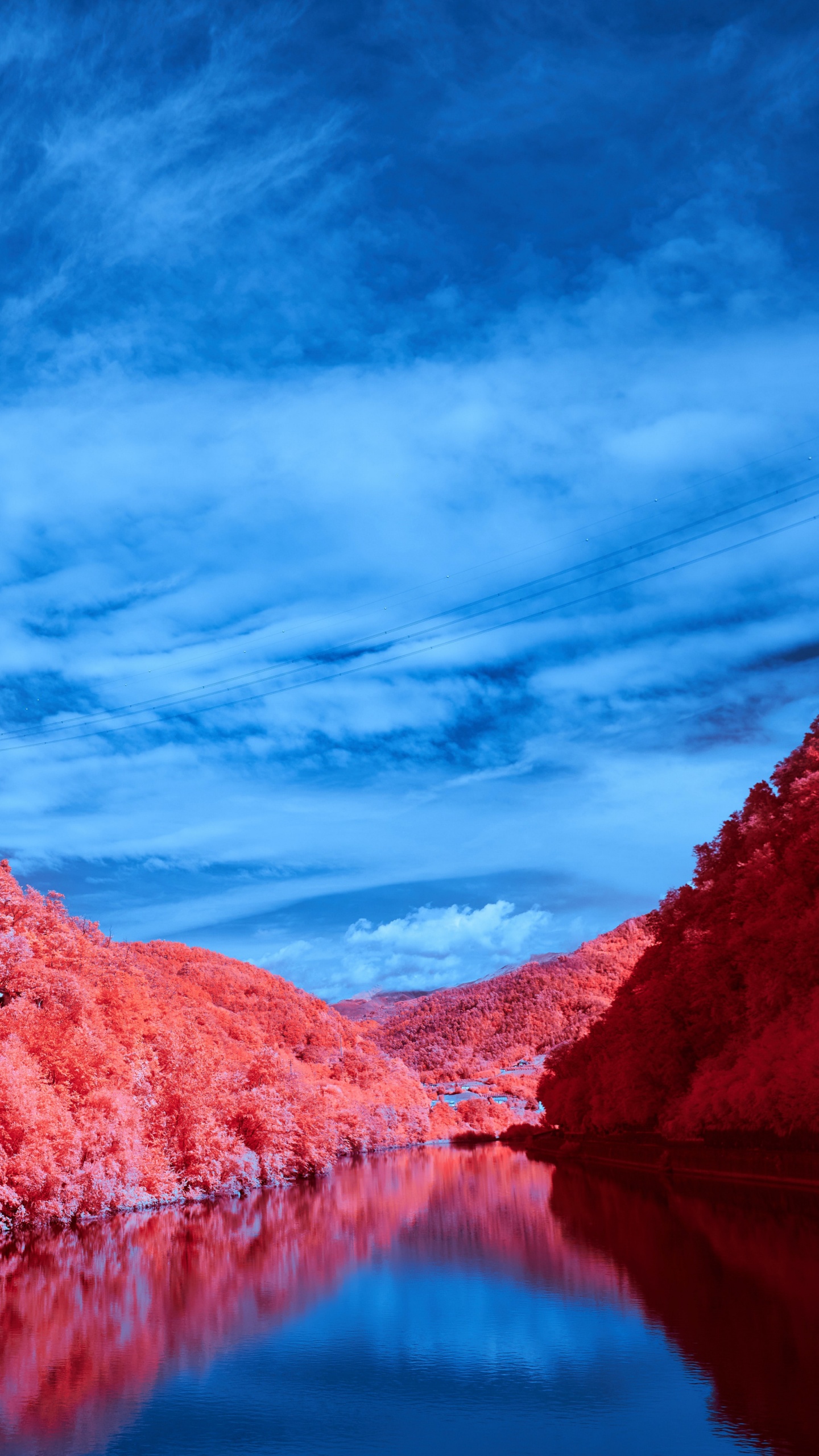 Обои вода, облако, синий, лазурный, природный ландшафт в разрешении 1440x2560