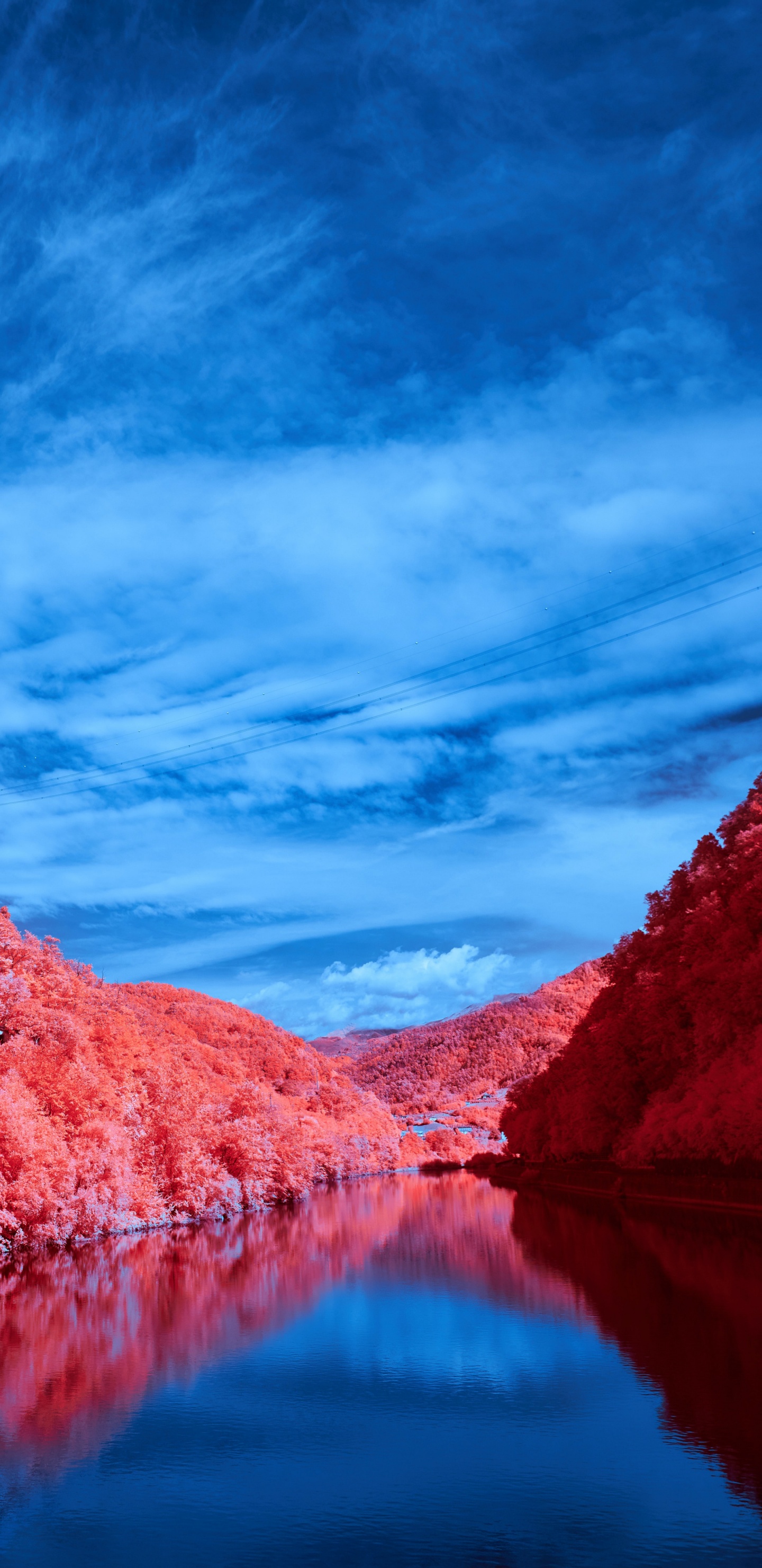 Обои вода, облако, синий, лазурный, природный ландшафт в разрешении 1440x2960