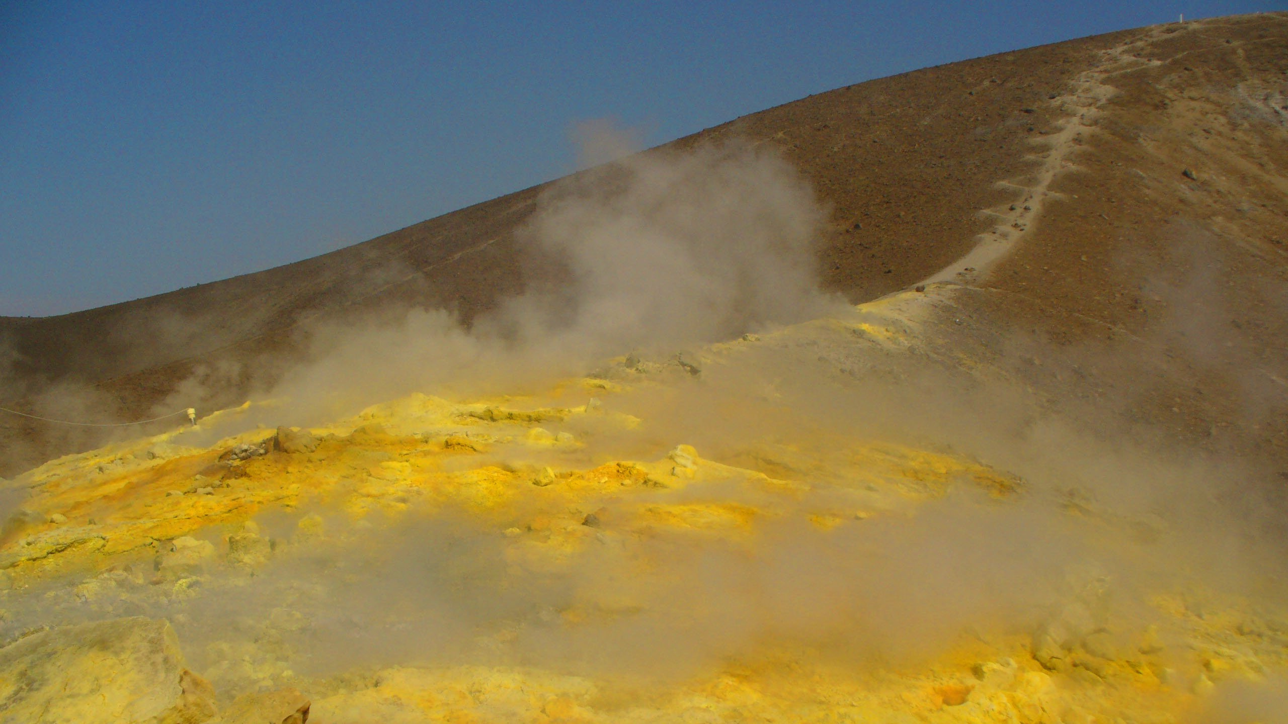 Обои желтый, экорегион, пейзаж, геология, пыль в разрешении 2560x1440