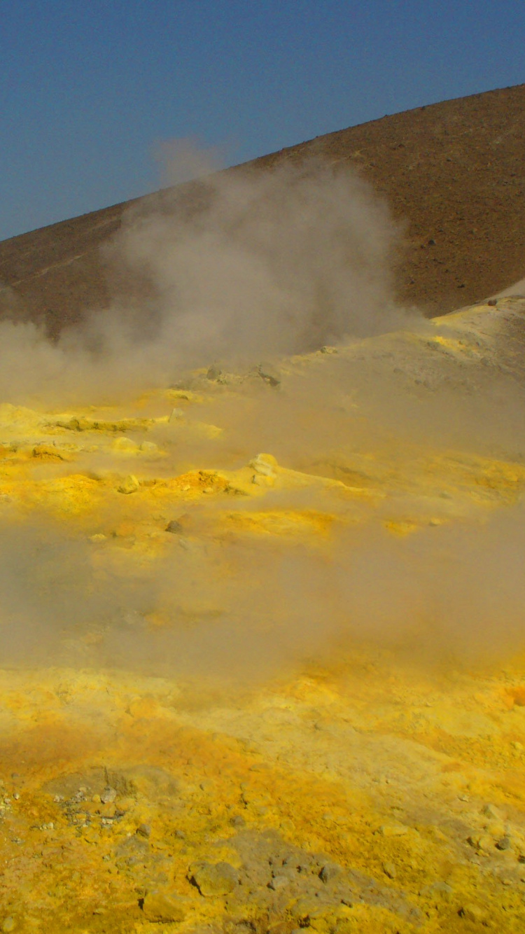 Обои желтый, экорегион, пейзаж, геология, пыль в разрешении 750x1334