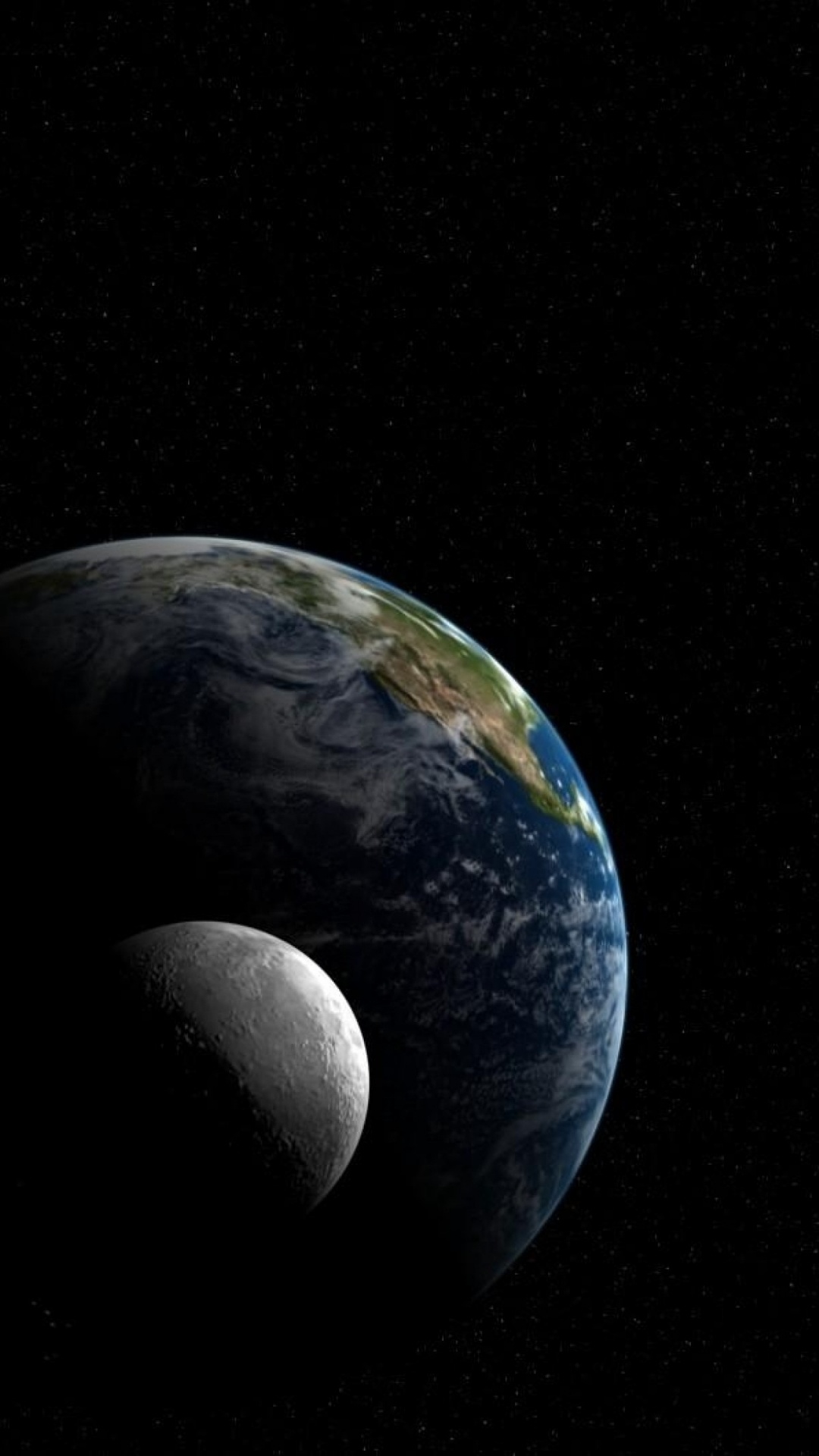 Обои земля, Солнечная система, планета, луна, астрономический объект в разрешении 1080x1920