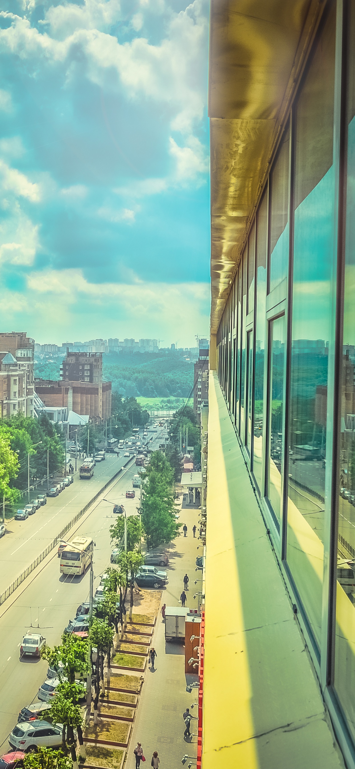 Обои городской район, город, городской пейзаж, облако, метрополия в разрешении 1242x2688