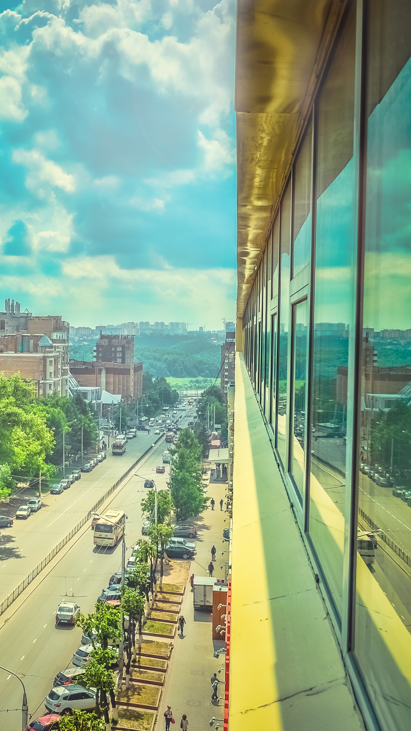 Обои городской район, город, городской пейзаж, облако, метрополия в разрешении 1440x2560