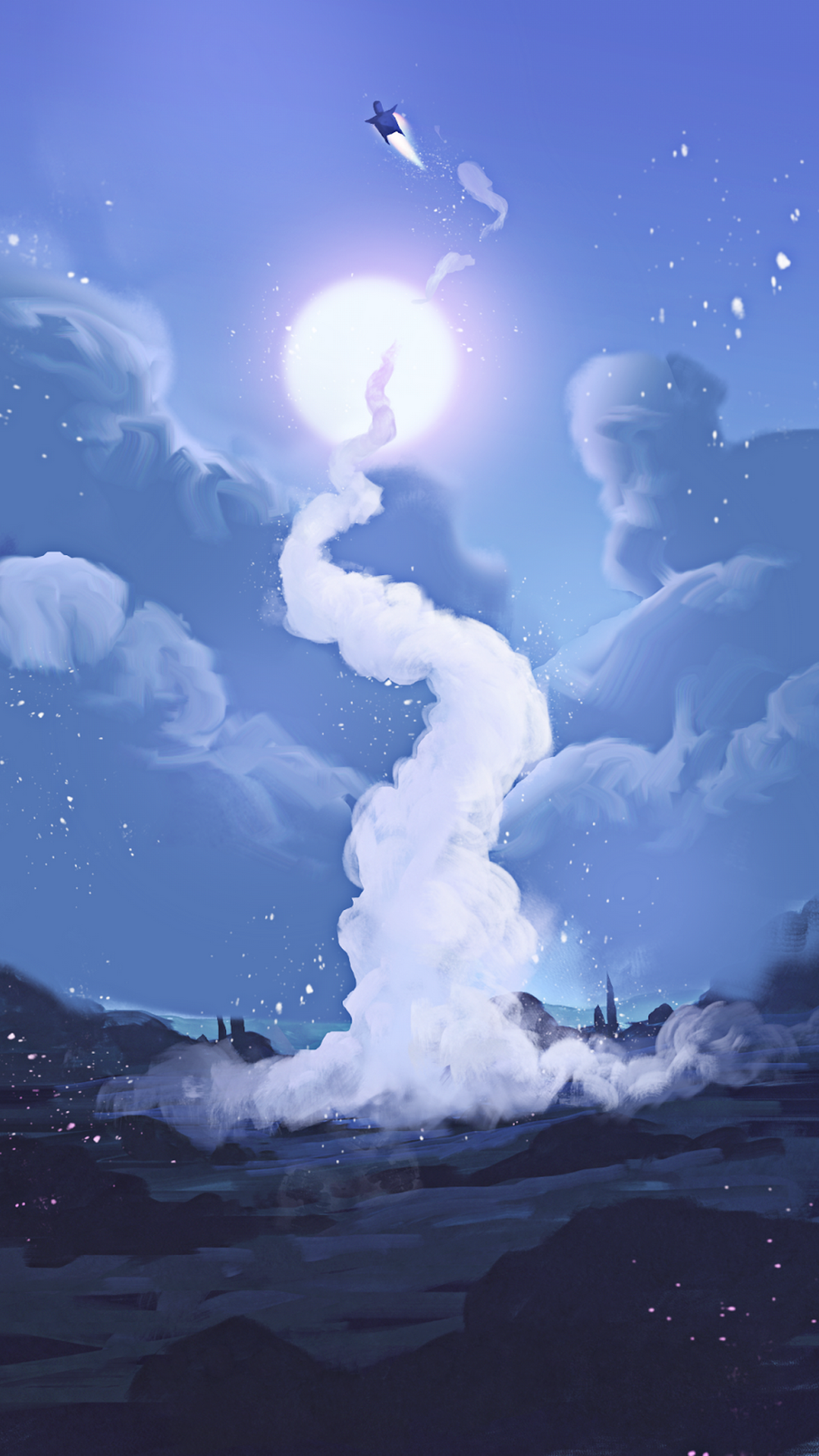 Обои иллюстрация, арт, живопись, рисование, атмосфера в разрешении 1080x1920