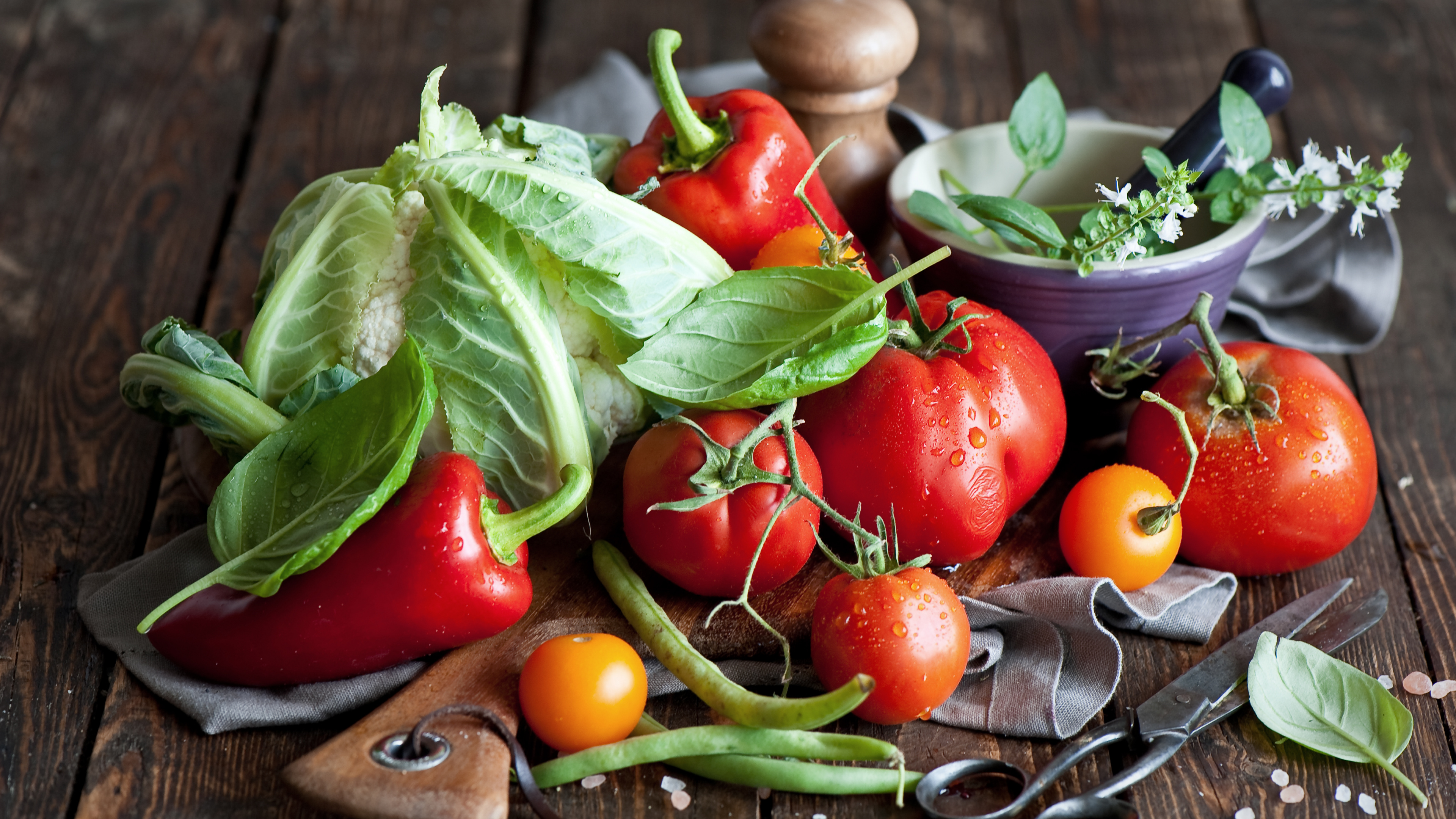 Обои овощ, природные продукты, пища, помидор, фрукты в разрешении 3840x2160