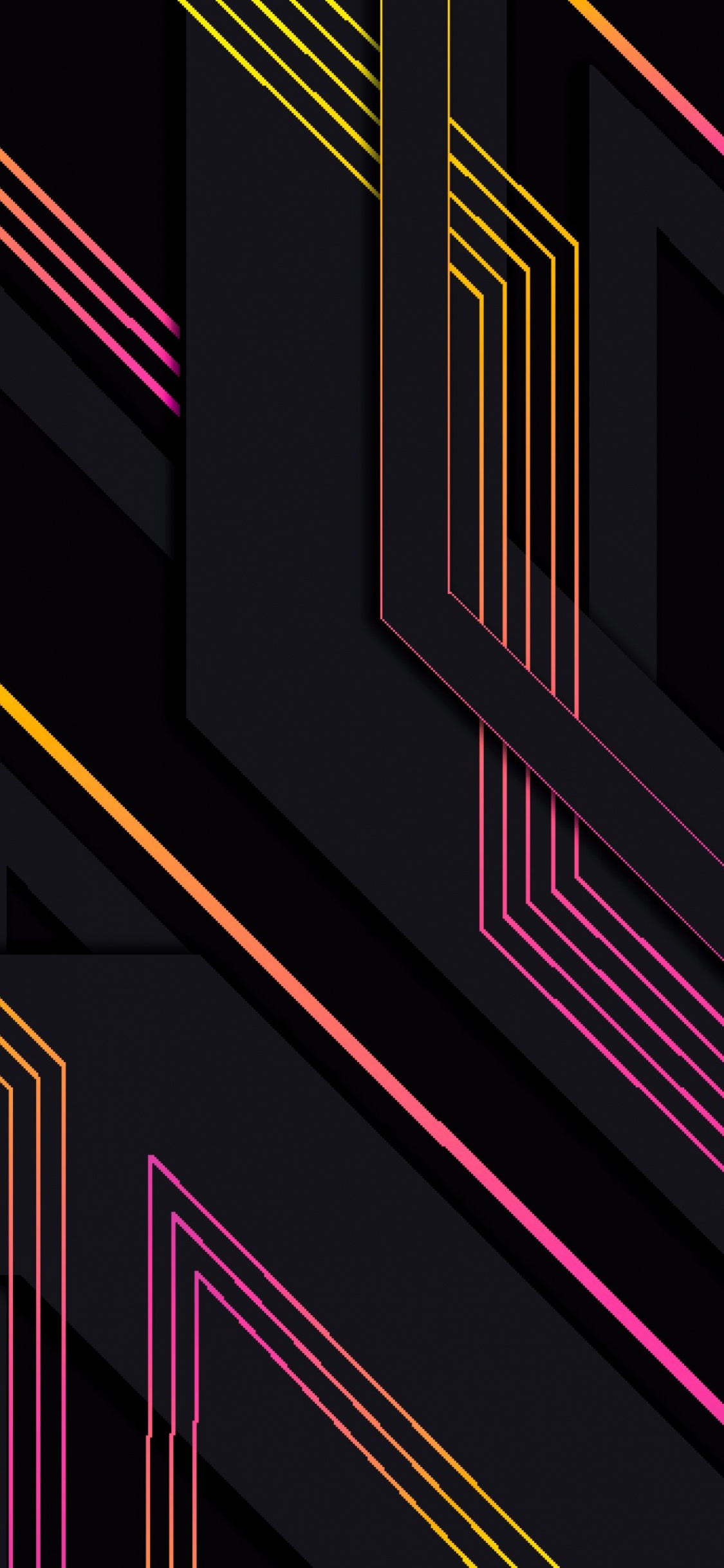 Обои свет, графика, прямоугольник, красный цвет, материальное свойство в разрешении 1125x2436