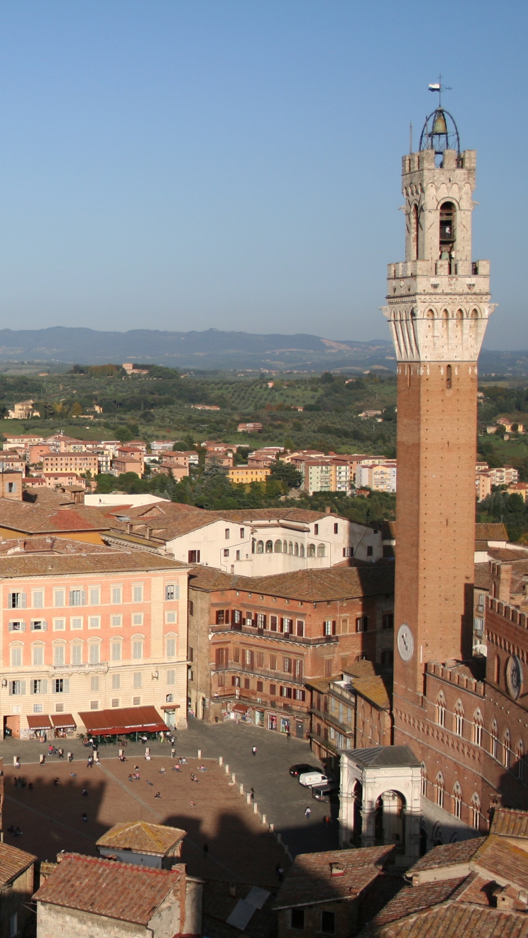 Обои городок, город, городской район, историческое место, вышка в разрешении 1080x1920