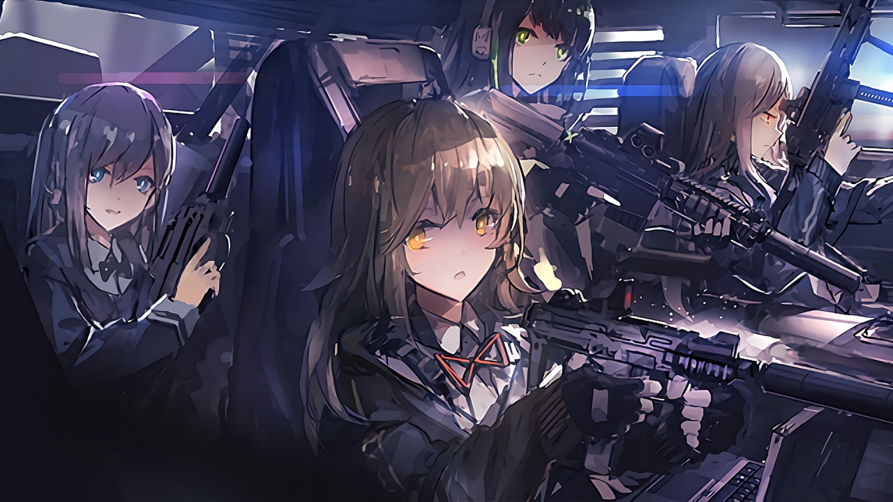 Обои аниме, машина, видеоигра, орудие, пушка в разрешении 1280x720