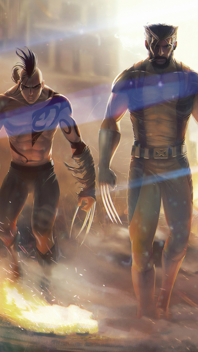 Обои Росомаха, Х-23, Daken, комиксы Марвел, супергерой в разрешении 750x1334