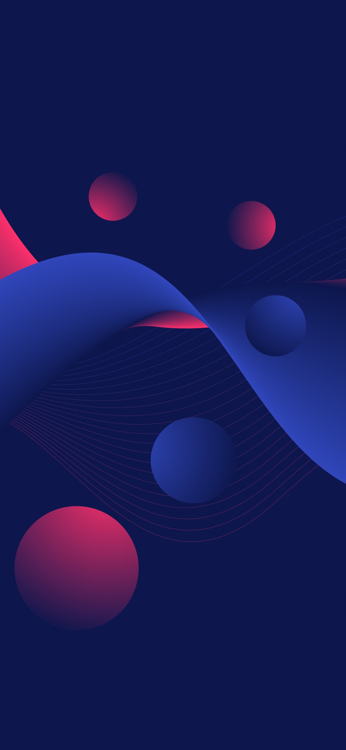 Обои атмосфера, синий кобальт, Фиолетовый, красочность, лазурный в разрешении 1125x2436