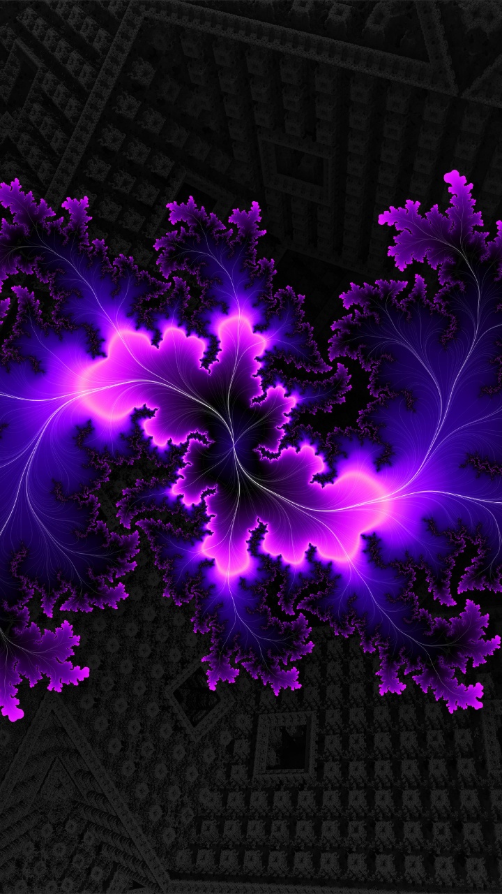 Обои пурпур, фрактальное искусство, Фиолетовый, розовый, пурпурный цвет в разрешении 720x1280